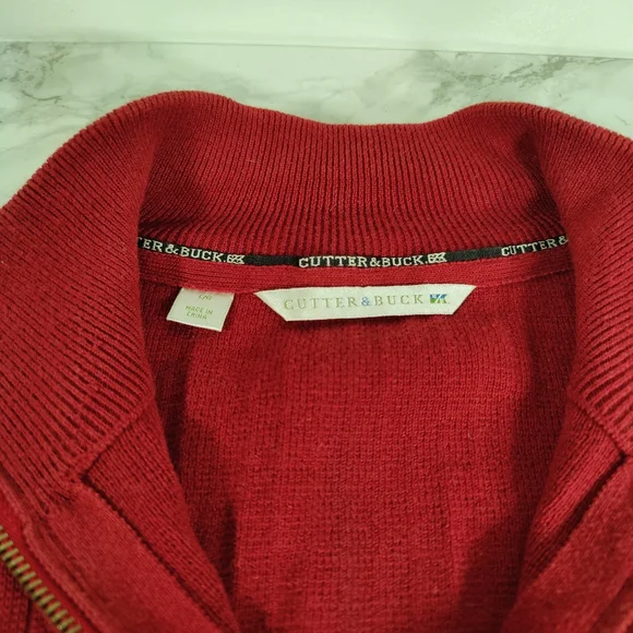 Cutter and Buck Bandon Dunes Req Sweater Quarter Zip Size Large - Picture 3 of 9